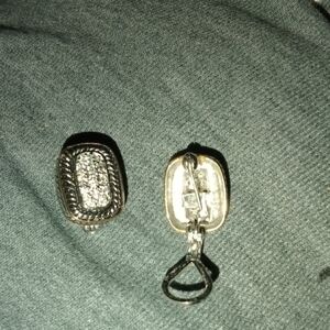 Silver and Gold Clip-On Earrings